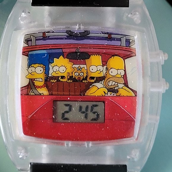 2002 THE SIMPSONS, FAMILY DRIVE TALKING WRIST WATCH, MINT IN PACKAGE!!! - Picture 1 of 3